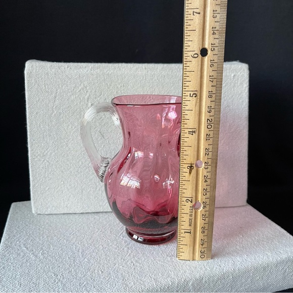 Pilgrim Cranberry Glass - 3 pieces - Vintage - Picture 4 of 14